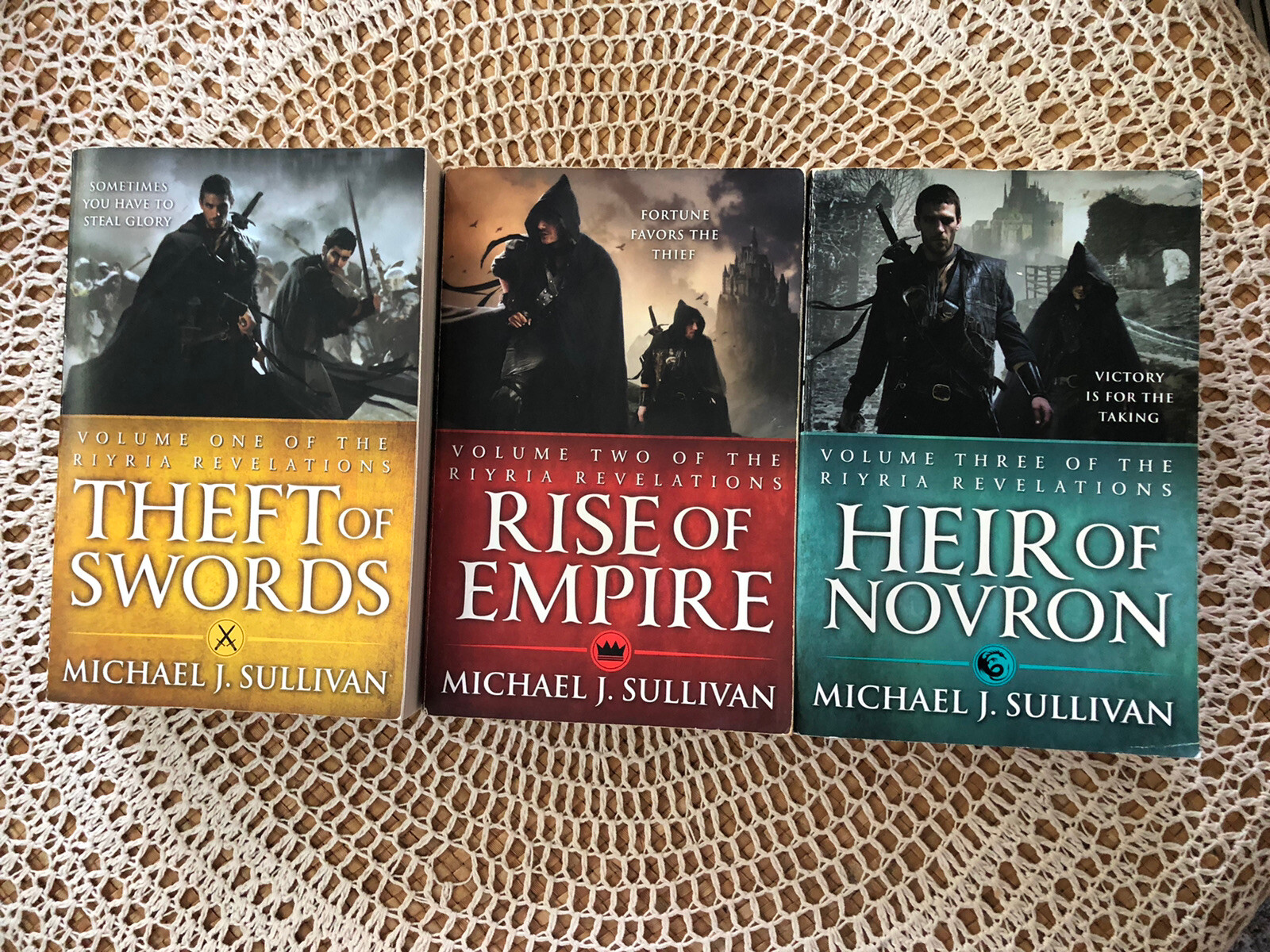 RIYRIA REVELATIONS BY MICHAEL J SULLIVAN, THEFT, RISE & HEIR OF NOVRON 3 PB SET eBay