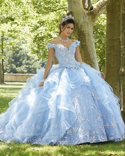 Princess Quinceanera Dresses Off Shoulder Tulle Sequins Sweet 15 16 Prom Gowns