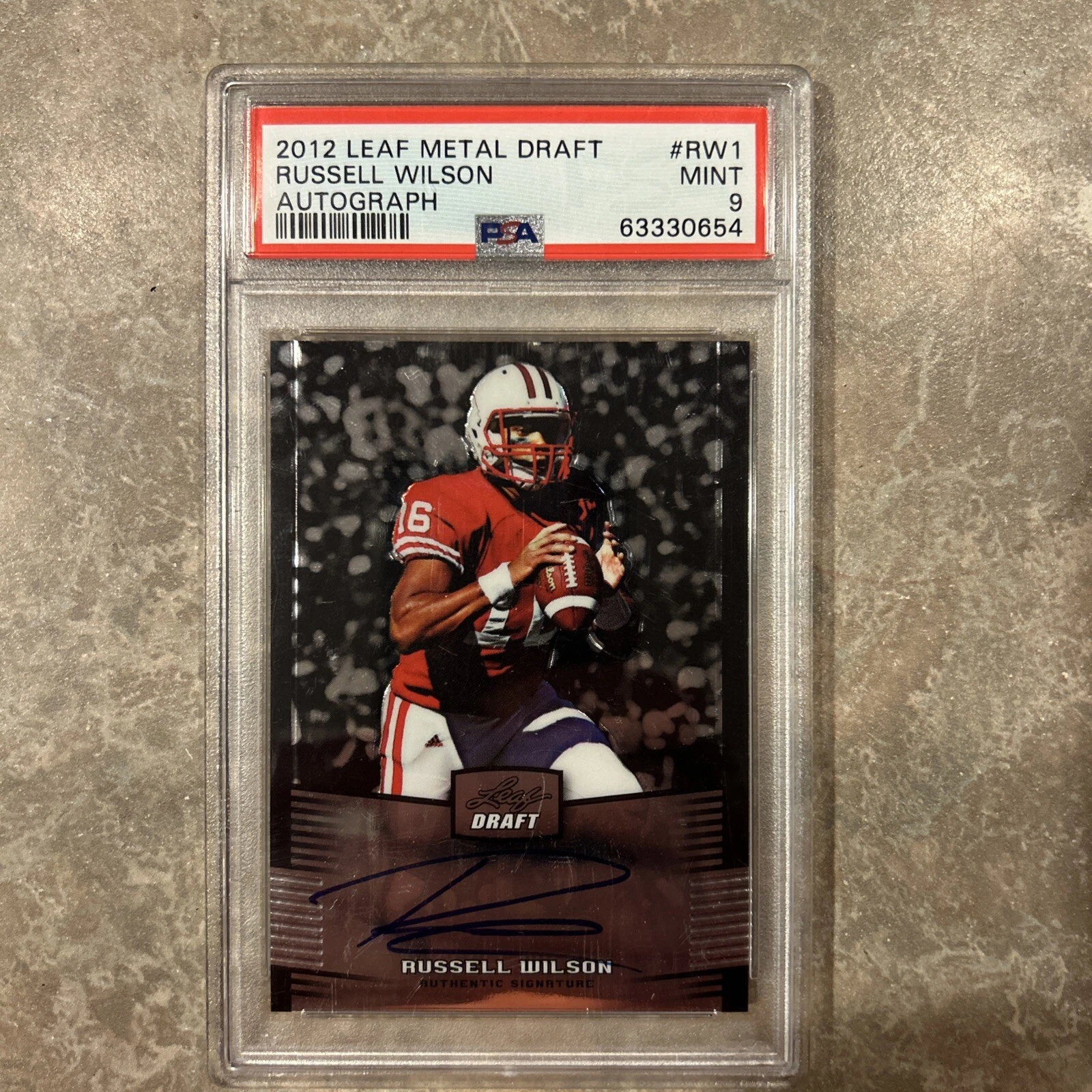 Russell Wilson Leaf Metal Draft #RW1 Autograph