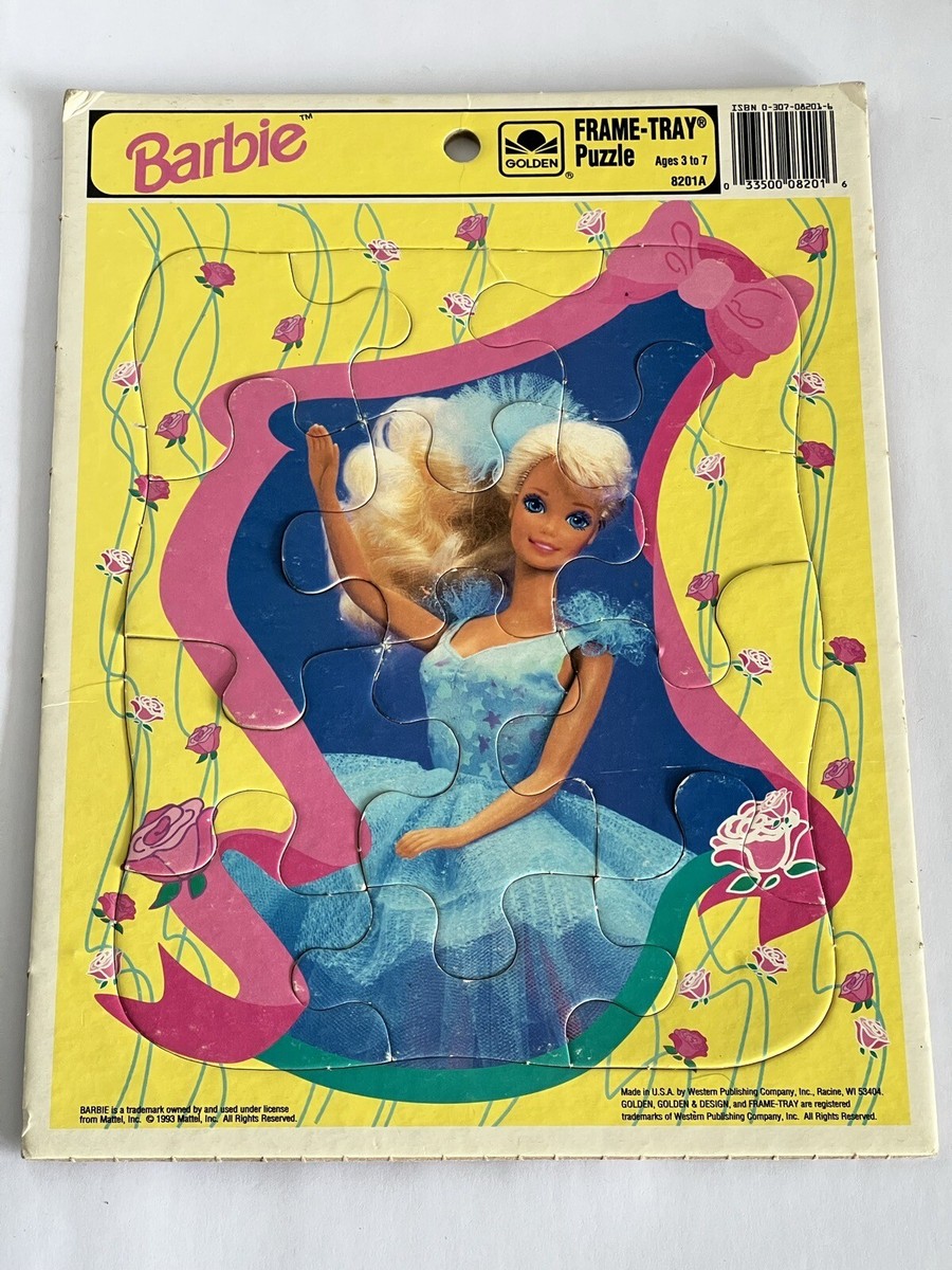 ✨ Barbie Golden Frame-Tray Puzzle Vintage 1993 | eBay