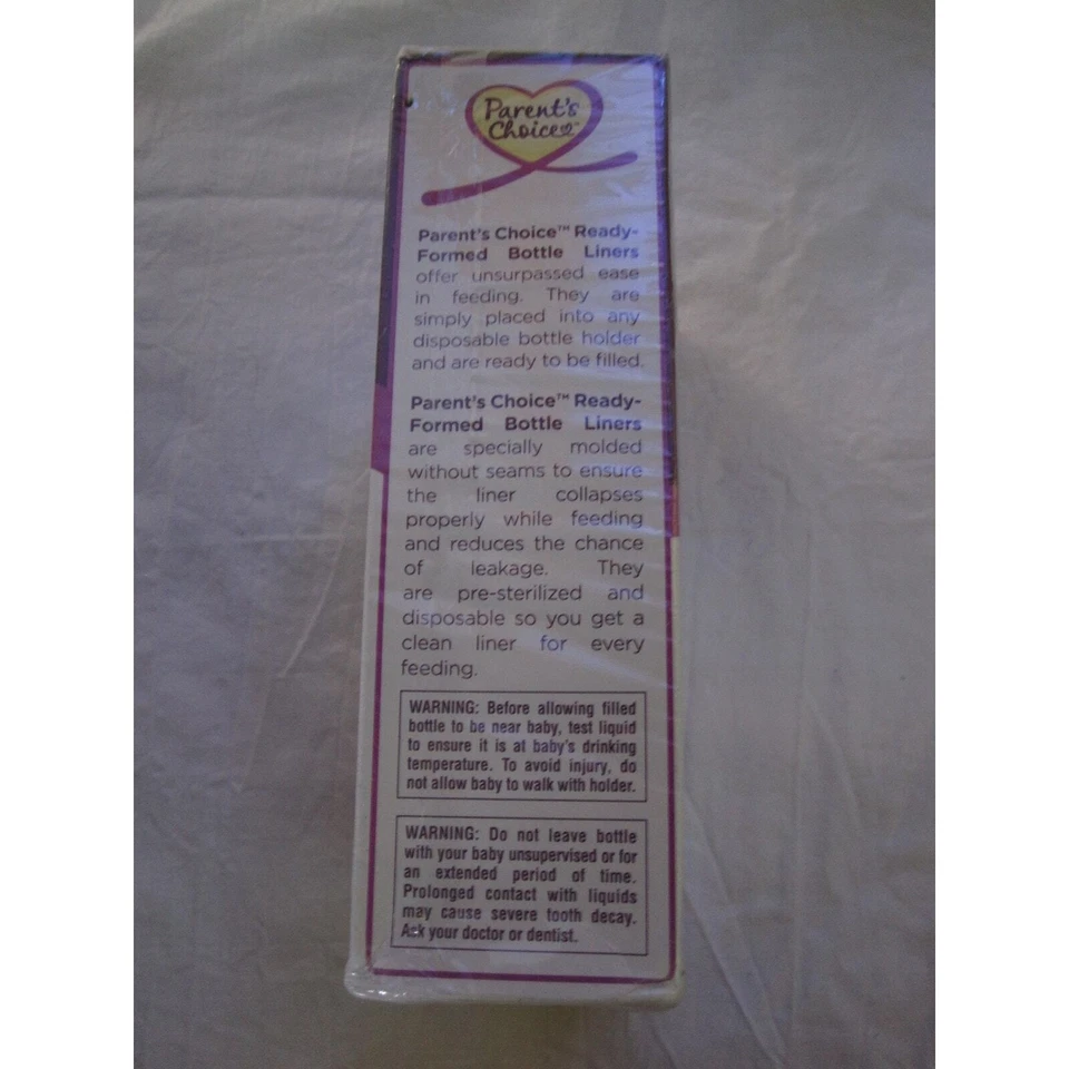 NUEVO Forros para botellas Parent's Choice sin BPA 4 fl oz 100 unidades 0+ meses enfermeras Foto 4 de 4