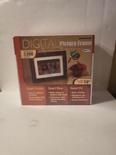 NIP Smartparts Digital Picture Frame 7 Up To 2000 Pictures Wood Look
