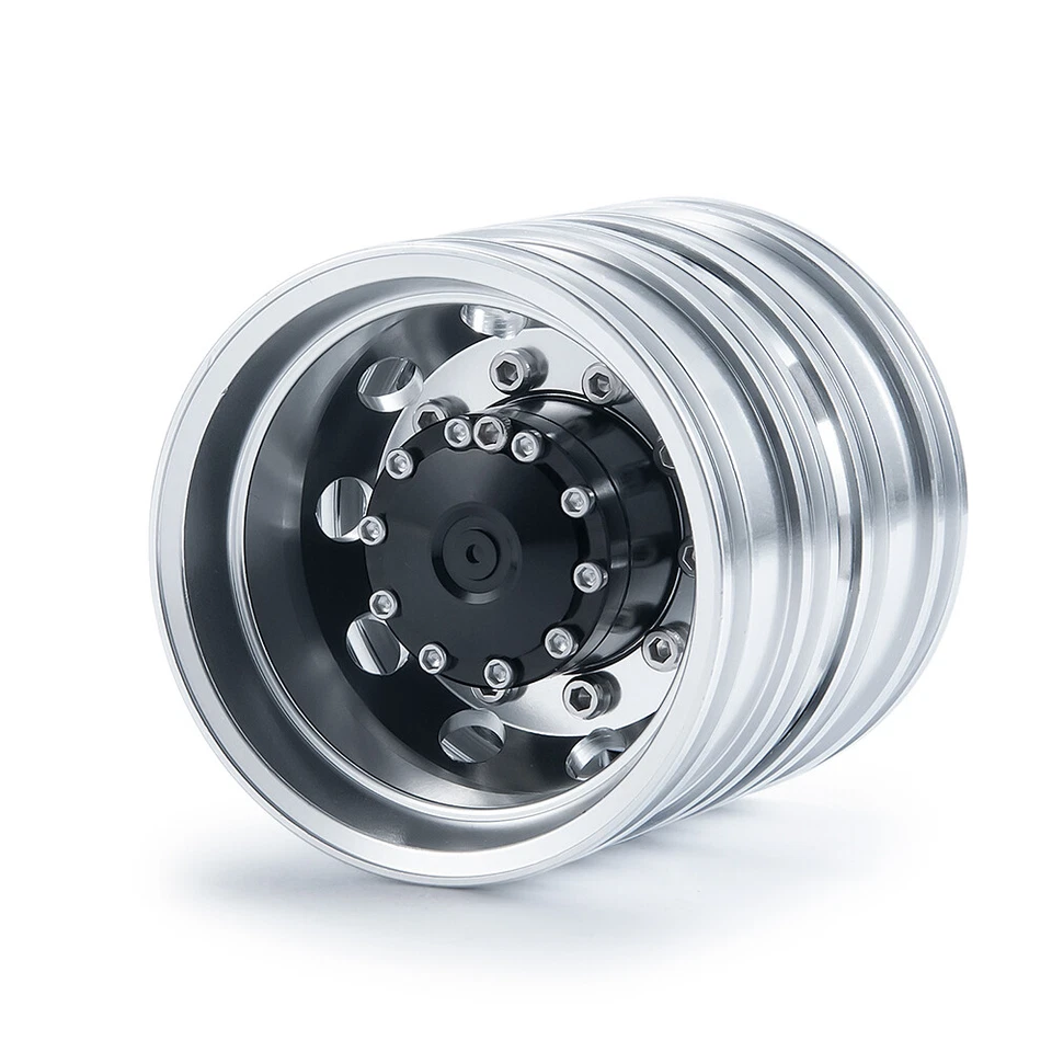 4PCS Aluminium Rückseite Felgen für 1/14 Tamiya Tractor Truck RC Car - Bild 2 von 4