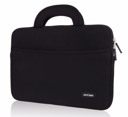 amCase para Chromebook - Estuche (11,6""-12") Funda/Bolso de Viaje de Neopreno (negro) - Imagen 1 de 5