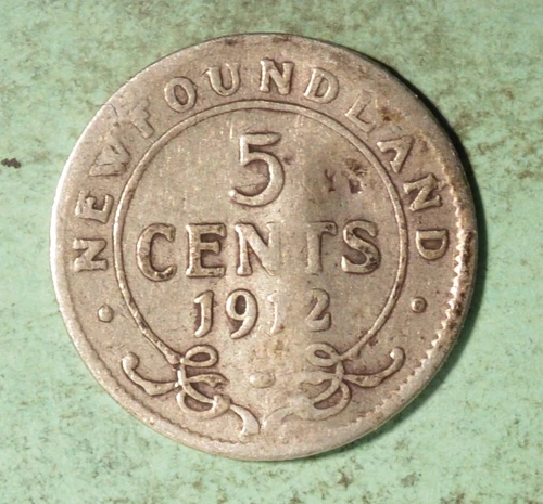 1912 Newfoundland 5 Cents — photo from the most recent tracked eBay sale