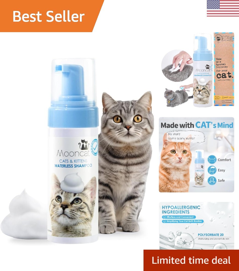 Mooncat Waterless Waterless Shampoo For Cats Waterless Foam