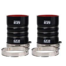 Charge Air Cooler Hump Hose Kit Silicone 4" x 6" With 4 Inch Clamps 4Pcs Black