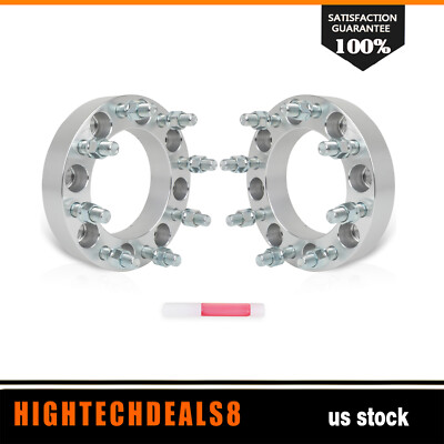 (2) 1.5 inch Wheel Adapters 8x6.5 Hub to 8x170 Wheels 9/16''x18 For Ford F-250