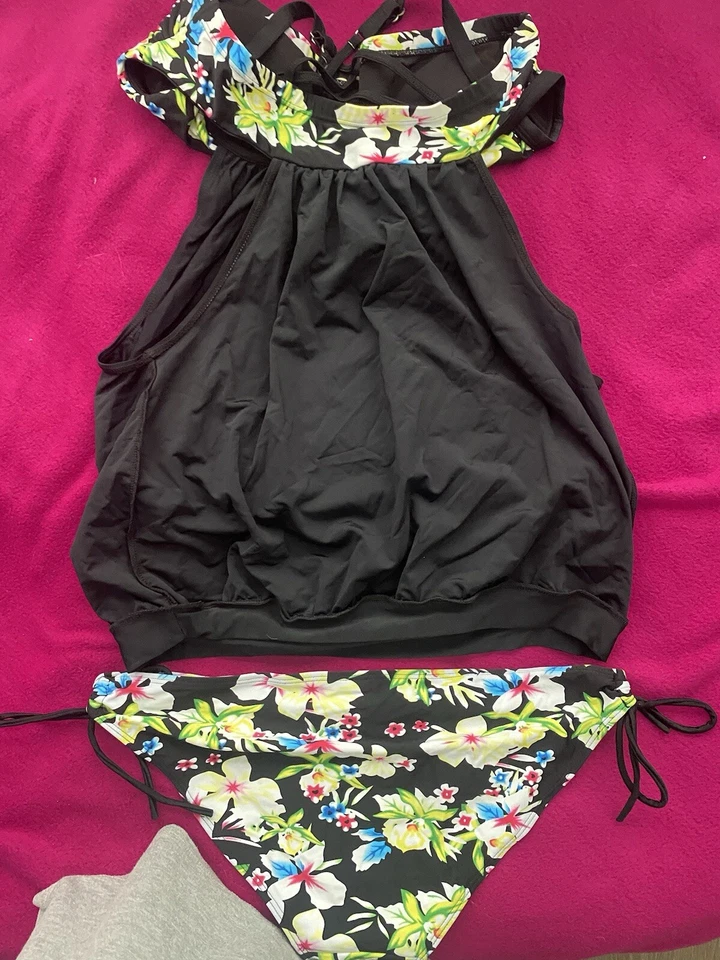 Traje de baño Tanking XL negro varios lados abiertos sin marca Foto 2 de 4