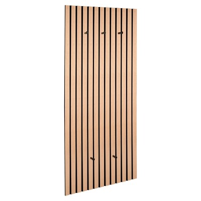 Garderobenpaneel Wandgarderobe MDF Artisan Eiche Dekor mit 5 Haken 50 x 125 cm