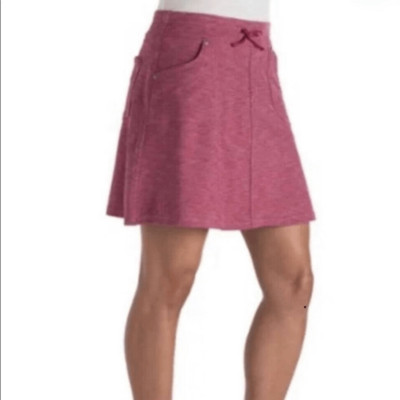 Kuhl Mova Cargo Skort Skirt Size XS Heather Raspberry Drawstring Pockets