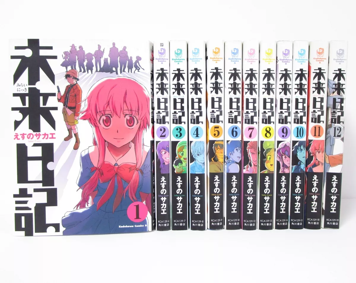 Mirai Nikki Diário do Futuro Coleção Completa Vol. 1 ao 12+Saco Plástico de  Proteção