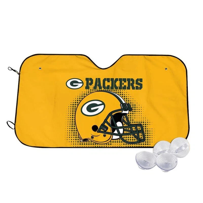 Green Bay Packers Car Windshield Sunshade Helmet Style Car Sunshade Heatproof