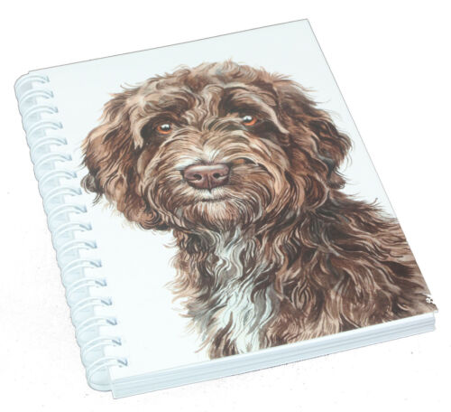 Cockapoo Chocolate Dog Design Spiral Bound Notebook 50 Blank Pages Perfect Gift - Picture 1 of 2