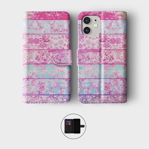 CASE FOR IPHONE 16 16E 15 14 12 12 WALLET FLIP PHONE COVER ROSES COLOURFUL DOTS - Picture 5 of 9