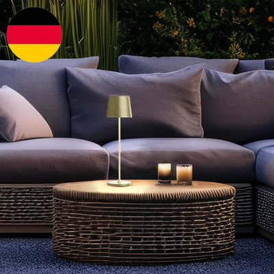 Lightbox LED Tischlampe Für Innen & Außen | 37 Cm / 23 Cm Höhe, Ø 10 Cm | Goldfa