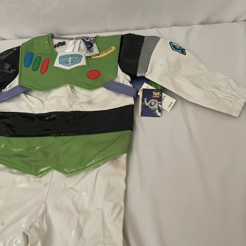 Disfraz Vintage Disney Store Buzz Lightyear Toy Story Vinilo Cremallera Talla XXS 2-3 Foto 2 de 4