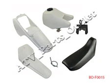 White Yamaha PW80 PW 80 Peewee Fuel Gas Tank Seat Plastic Fender Fairing Kit