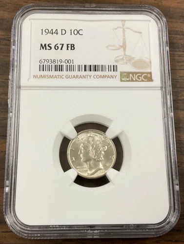 1944-D Mercury Dime NGC MS67 FB
