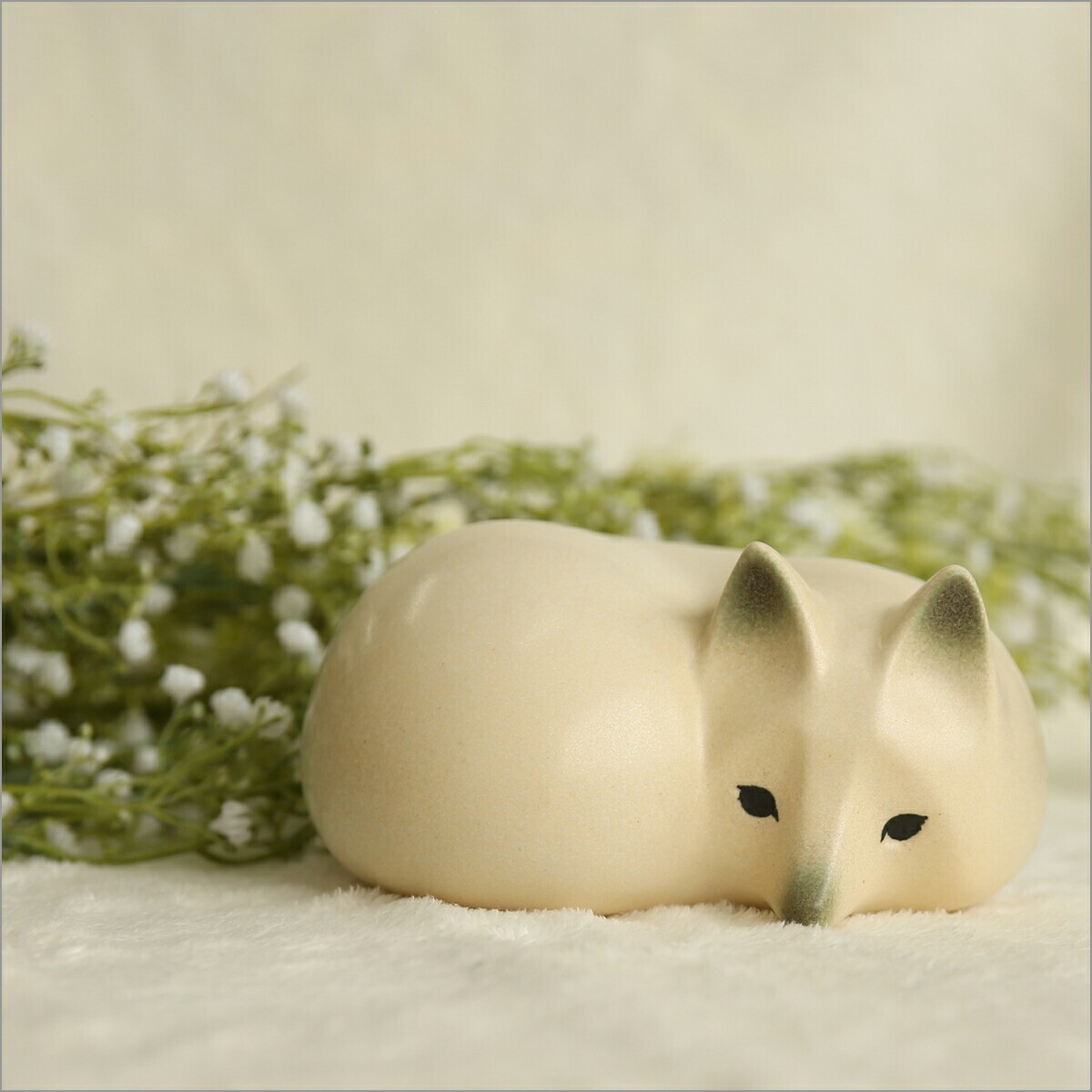 Gustavsberg Lisa Larson White Fox Little Zoo Skansen Made in