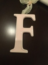 AMSCAN Ceramic Baby Wall Letter F Light Pink Different Designs 449069