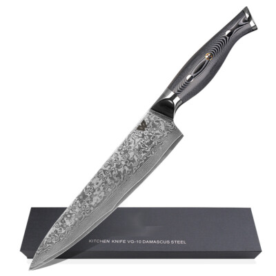 Damascus Chefmesser 20 cm 67-lagiger Damaszener Stahl mit Geschenkbox