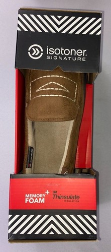 Men's Isotoner Signature Slippers Memory Foam Thinsulate NEW BJ - Picture 3 of 7