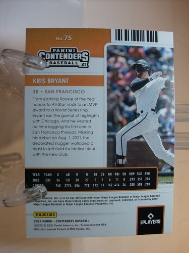 2021 Panini Contenders Season Ticket Baseball #75 Kris Bryant (1523) - Picture 2 of 2