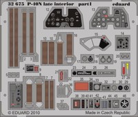 MW22 Eduard 32675 P-40N Late Interior S.A. 1/32 Pe Set For Hasegawa