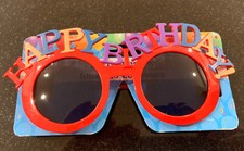 Sunglasses Happy Birthday Novelty Glasses Red