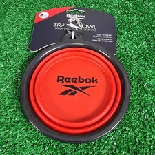 REEBOK Travel Pet Bowl Red Expandable Silicone  New (A63)