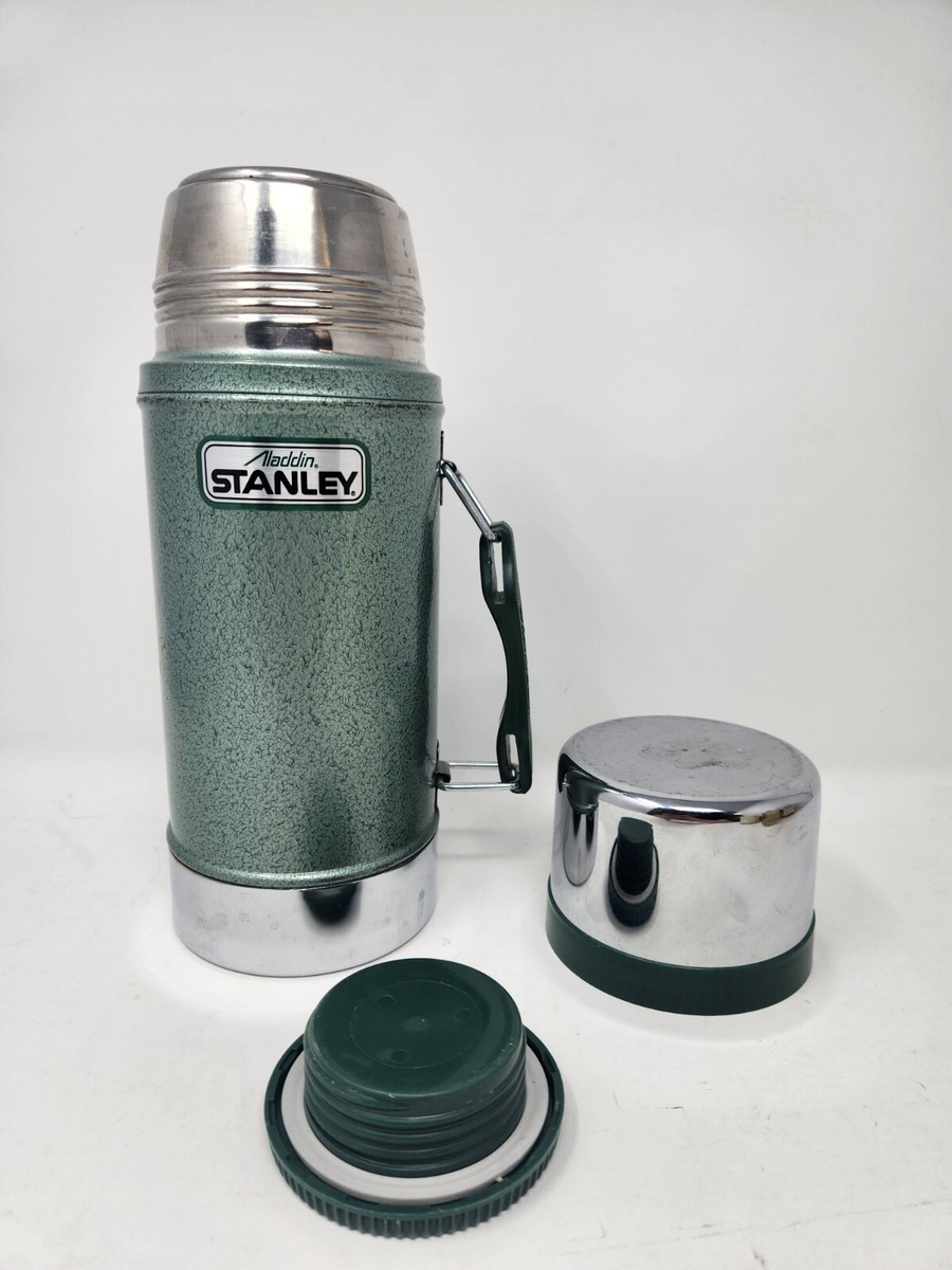 Clean Aladdin Stanley Thermos 24 Oz Wide Mouth Green Vacuum