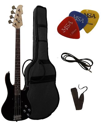 E-Bass,JB8 von MSA-MIT-Gigbag-Tasche+ Band +Piks,Kabel,weitere FARBEN, SET!n