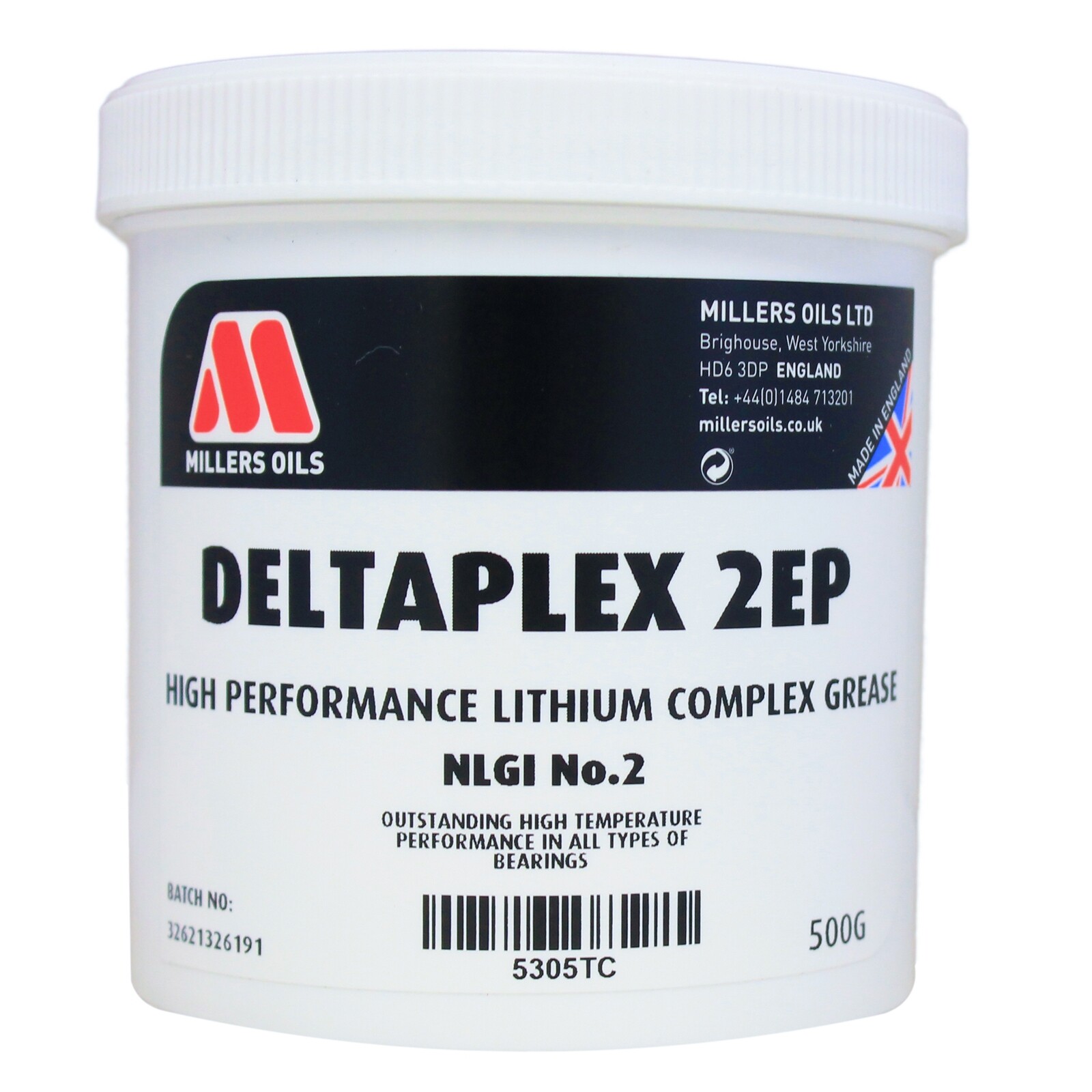 Millers Oils Deltaplex 2EP Extreme Pressure Lithium Based Grease 500g Tub