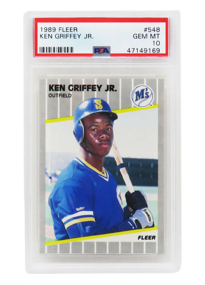 Ken Griffey Jr Mariners 1989 Fleer Baseball #548 RC Rookie Card -PSA 10