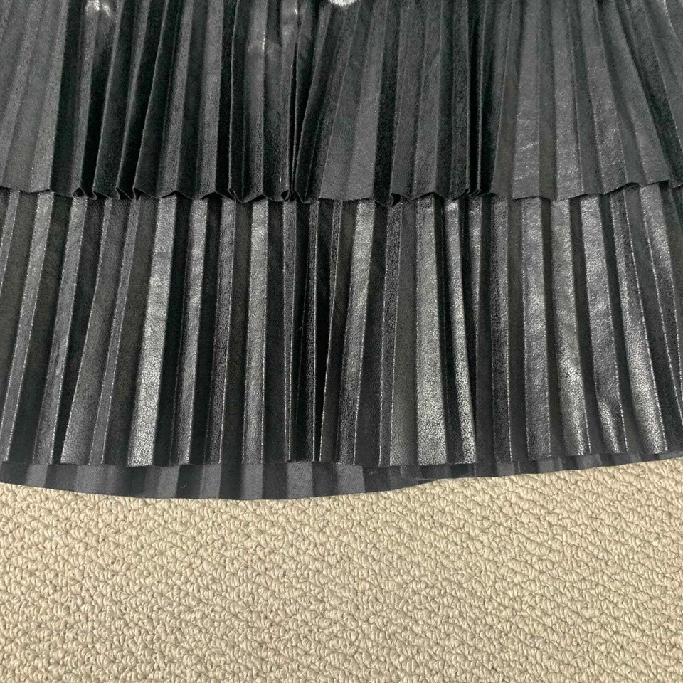 Falda para mujer Lane Bryant 22/24 negra plisada en capas hasta la rodilla fiesta Foto 3 de 4