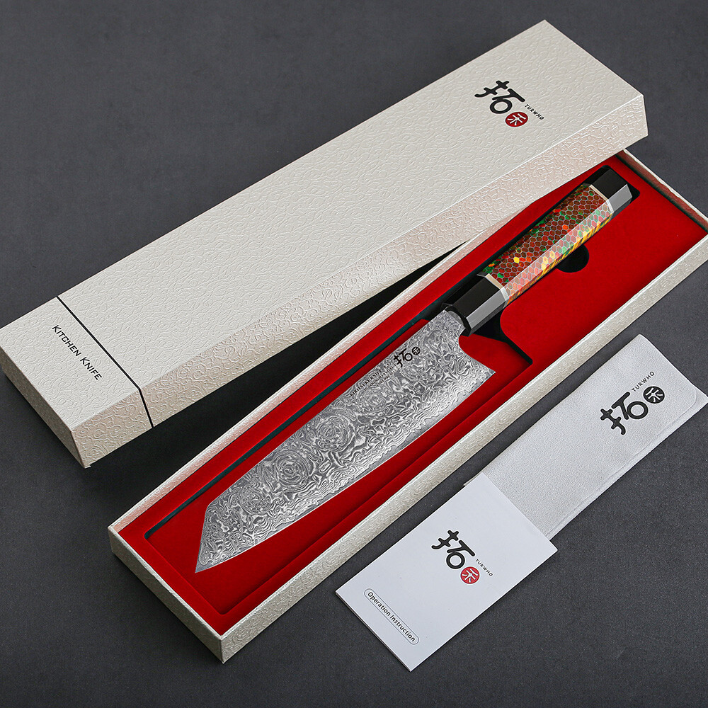 3x TURWHO Kiritsuke Nakiri Chef Knife Japanese VG10 Damascus Steel Kitchen Knife eBay