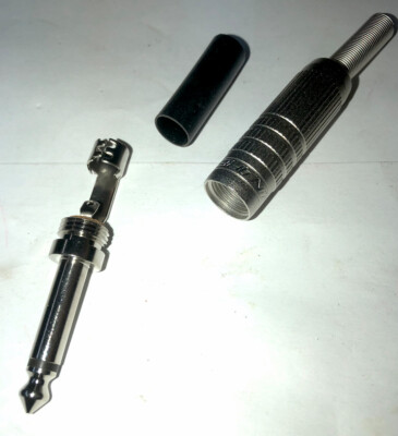 Chitarra Mono Telefono Spina 1/4 Jack Maschio Retto Angolo Connettore