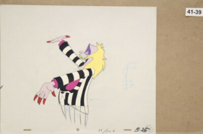 Beetlejuice Original Production Drawing And Cel 41-39 Used Cond.
