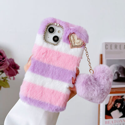 Fluffy Plush Love Phone Case For Infinix Note 50 Tecno Spark GO 40 Camon 40 Pop