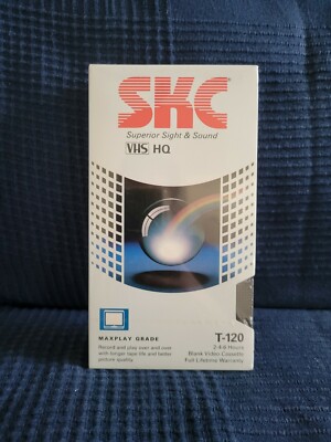 SKC HQ MaxPlay Grade T-120 VHS Tape. NOS/Sealed