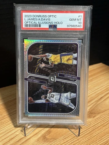 2023 Donruss Optic Optical Illusions Holo #1 LeBron James Anthony Davis PSA 10