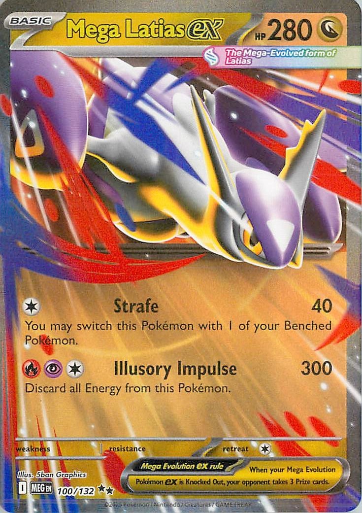Mega Latias ex 100/132 Me01: Mega Evolution Holo - NM