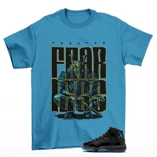 Fearless Sneaker Shirt Teal to Match Jordan 11 Retro Gamma CT8012-047