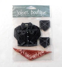Jolees Boutique Denim Jacket Bandana Scrapbook Stickers Dimensional