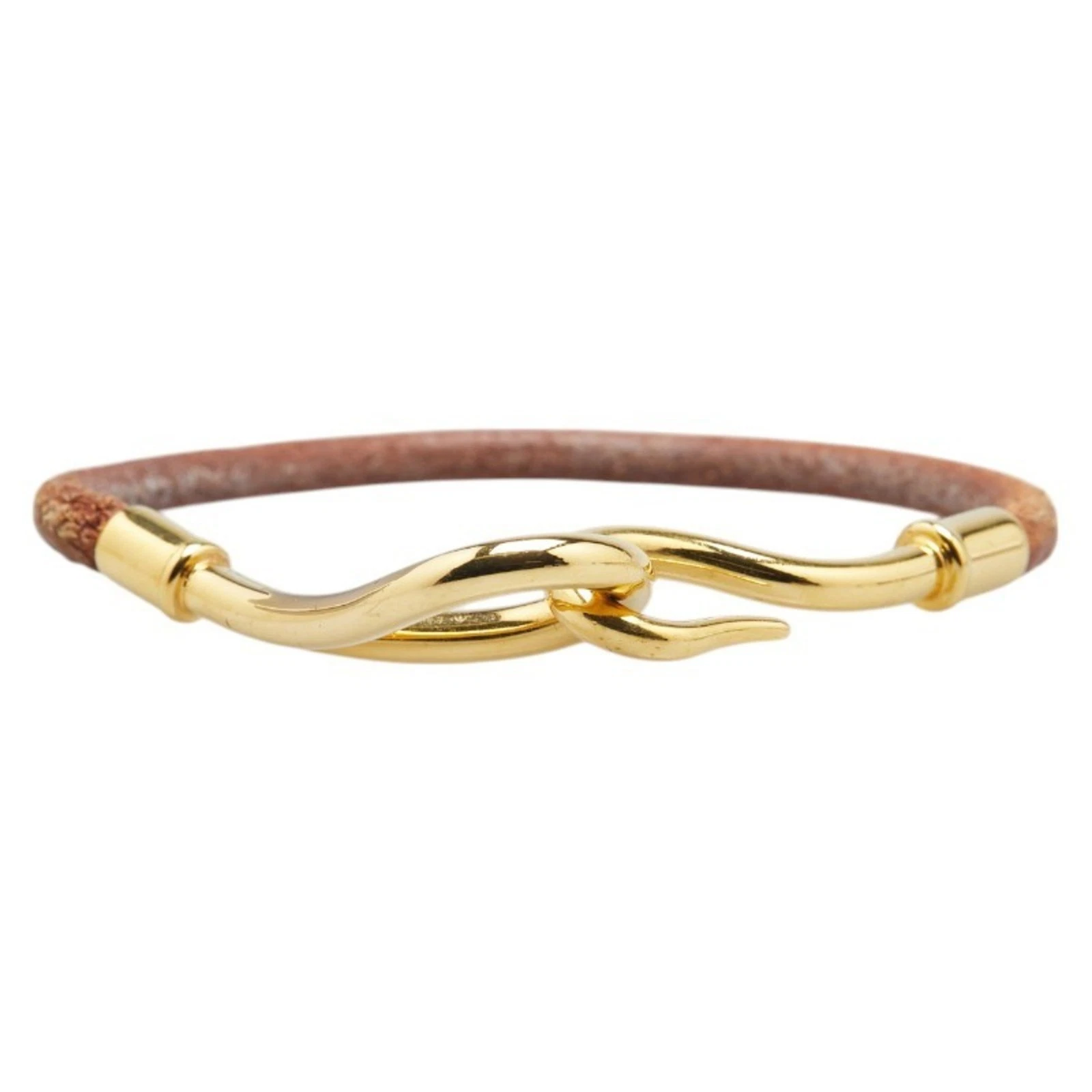 HERMÈS Bracciale Hermes Jumbo marrone oro pelle placcata donna HERMES GZl171bt