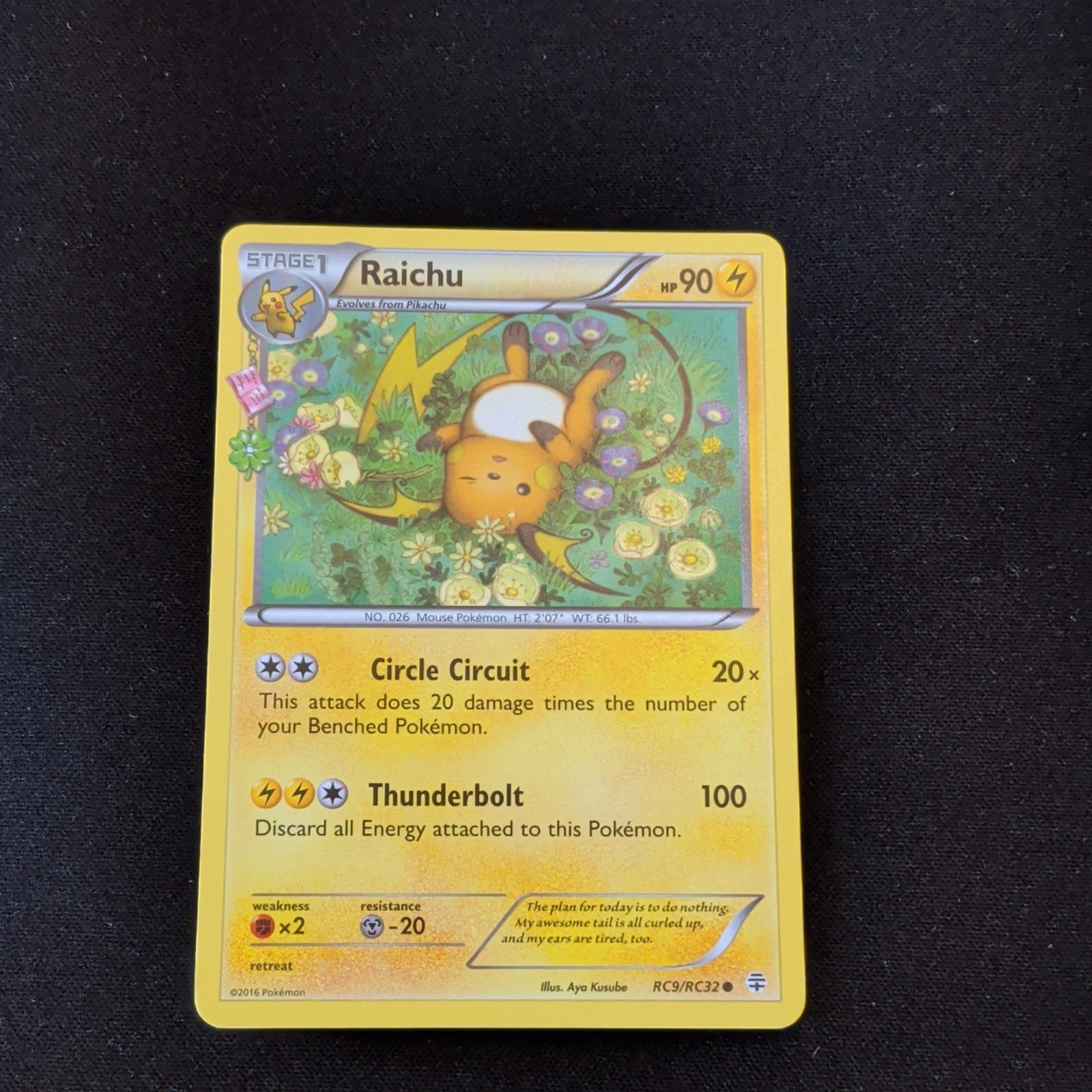 Pokémon Raichu Generations RC9/RC32 Basic Stage 1 HP90 100 Card