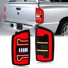 Smoked LED Tail Lights for Dodge Ram 1500 2500 3500 2008 2009 Sequential DRL