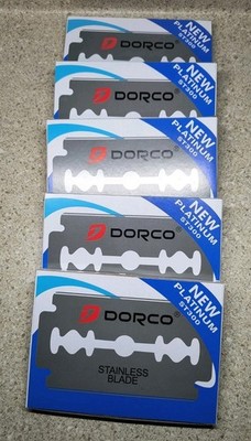 Dorco Platinum ST300 Razor Blades - 100 Double Edge (5 Sets = 500 Blades)   NEW!