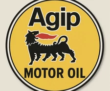 Retro Style Agip Motor Oil   Service  High Quality Garage Sign